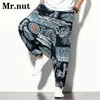 Pantaloni da uomo abiti estivi vestiti di lino di cotone harajuku pantaloni alla moda harem harem casual hip hop street slance