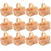 Storage Bottles 12 Pcs Eggs Woven Basket Child Food Hamper Wedding Flower Wooden Home Ornaments