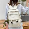 Multifunktionspåsar Enkel ryggsäck stor kapacitet resväska solid harajuku student kvinnor unisex stil yq240407