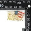 Pinos, broches 10 PCs/Lot Moda Design American God Bless America Broche Broche Crystal Rhinestone Chap