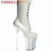 Dansschoenen Sexy Knight's 8 "Hoge hiel enkelschoen Boot Autumn/Winter 20 cm Silver Sparkly Pole Dancing