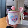 Mokken Tulip Water Cup met deklepel Mok huishouden keramiek