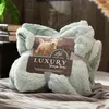 Couvertures Home Hiver Fleece Couper à la courtepointe chaude Prise de couverture de couvre-lit de lit cover