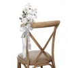 Dekorativa blommor 2 st/set Western Style Outdoor Wedding Chair Back Flowet Banket Decoration Rose Heart Simulation Bouquet Z-780