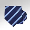 Neck Krawatten klassische blaue Streifen -Business -Halskette Set für Herren Hanky Manschettenknöpfe Geschenk für Herren Party Direkter Versand Hochzeit Red Tiec240407