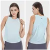 Brandlulu Yoga Outfits Kleidung Frauen leiten Kleidung Eiskreus Nähte Sportweste mit Feuchtigkeit Docht atmungsaktiv und locker sitzende Deckung DHL frei