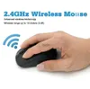 Möss USB Wireless Mouse 2000dpi Justerbar mottagare Optisk dator 2,4 GHz Ergonomisk bärbar dator H240407 FCWF