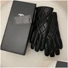 Fingerless Handskar Womens Winter Leather P Touch Sn Sheepskin för att cykla med varmt insatt Fingertip Drop Delivery Fashion Accessori DHGLJ