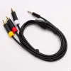Top quality 1.8M Gold-Plated Audio Video AV RCA Video Composite Cable Cord for Microsoft XBox 360 E