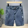 Men's Shorts Summer thin mens business denim shorts fashionable and casual elastic ultra-thin jeans short Bermuda mens clothing Ropa hombre J240407