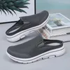 Casual Shoes Summer Breattable Men Mules Mesh Comfort Slip-On Par Outdoor Super Light Half Slippers mode Stor storlek 48