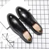 Chaussures décontractées Fashion Business Men Oxfords Leather Black Mens Man Footwear masculin Ka475