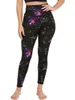 Active Pants Burst Spring/Summer Yoga Women's Star Print Hip Lift Exercise Fitness Wear Slim And Tight Height Waist Small Feet Nine-Min