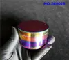 63 mm Rainbow Grandes molinillos de hierbas de 3 capas Grinder de tabaco barato Granter de criticería Diamante Diamond Herb Grinder para ZZ8067257