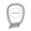 Chains Women Necklace Retro Punk Lock Link Chain Party Adjustable Belt Buckle Design Alloy Jewelry Gift