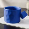 Koppar Saucers Korea Style Ins Mug Ceramics Milk Coffee Cup Porslin Tea Office Ice Water Partihandel