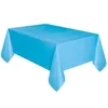 Tableau de table 1pc 137 274cm nappe jetable en plastique Couleur solide du mariage d'anniversaire de mariage de la fête des lingettes longues