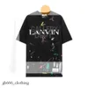 Lanvis Polo Shirt Heren plus T -stukken Lanvine -shirt geborduurde Lanvinss Designer Drukte Polar Style Wear met Street Pure Cotton Dames T -shirts 597