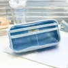 Bolsas cosméticas estuche lápiz transparente bolso de lápiz Diseño simple PVC POUCHA DE ALMACENAMIENTO DE Multi -capa para organizador de papelería