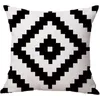 Pillow Black White Covers Home Decorative Case Geometric Pattern Square Throw For Car Sofa Seat Decor