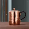 Mugs 350ML Pure Copper Handmade Water Cup Thickened Red Brass Beer