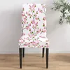 Stuhlabdeckungen Kirschblüten Stretchabdeckung für Esszimmer Spandex Slipcovers Sitz Hochzeit Bankett El