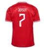 2024 Danemark Soccer Jersey 24 25 Euro Eriksen Home Red Away White Kjaer Hojbjerg Christensen Skov Olsen Braithwaite Dolberg Football Shirts 888888