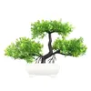 Decorative Flowers 1pc Artificial Plant Bonsai Plastic Small Tree Pot Fake Flower Potted Ornaments Garden Room Table Home Office Decor