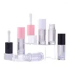 Storage Bottles 5.5ml Clear Lipglaze Bottle Round Empty Lipgloss Containers Black White Pink Lid Big Brush Head Lip Gloss Tubes 20pcs 45pcs