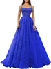 Spaghetti Long Prom Kleider Pailletten Schatz Ballkleid Tüll Plus Size Formal Anlass Abend Party Kleid PD09