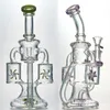 Heady Glass Bong With Glass Bowl 8.7inch Propeller Percolater Double Recycler 4mm Tjocklek 14mm Kvinnlig led XL167