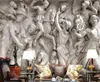 Fond d'écran PO personnalisé 3d Statues romaines européennes Art Wallpaper Restaur Sofa Retro Sofa Trop 3d Fond d'écran mural peinture 29647984082977