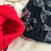 Berets Корейская версия красной клетки для бабочки вязаная шляпа вязаная шляпа Женская осень и зима теплая сладкая тенденция черепа шляпы шапочки для девочки