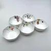 Kommen Japanse Bone China Bowl met 5 aardbeien en fruit