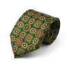 Шея галстуки новинка мода мужские мужские 7,5 см галстук зеленый синий апельсиновый геометрический шелковый галстук мужские свадебные собрания ежедневно носить аксессуары C240412