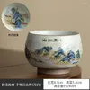Xícaras de chá ruyao qianli jiangshan mestre individual solteira de cerâmica de cerâmica