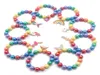 Ins 18 Styles Kids Diy Rainbow kralen sieraden Mermaid Flamingo Charms armband schattig ontwerp prinses armbanden voor meisje cadeau8457888