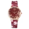 Digital Art Flower Fashion Belt Quartz Women's Watch