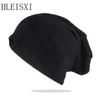 Beanie/Skull Caps hleisxi Ny vår varm kvinnlig hat casual stapling fast färg skalle böna herr mode q240403