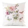 Pillow 45cm Pale Blue Flower Inimitated Silk Fabric Throw Covers Couch Cover Home Decorative Pillows Case