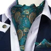 Nekbanden dibangu luxe heren ascot pocket square manchetjes set geschikt voor de Britse heer paisley ketting zakelijke feesten bruiloft accessoires c240412