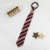 Coules de cou 37 * 6cm Ties à zip pour femmes / étudiants rayures rayures étroites à nœuds prêts à nœuds