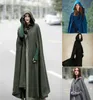 I Stock Fashion Hooded Cloak Cape Women High Quality Long Wedding Halloween Warm Winter Coats Costume Robe9454481