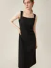 Casual Dresses Fsle French Black Suspender Dress for Women's Summer Hepburn Style High-End Slimming Women 24fs12128