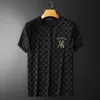 D252-6648p80 Flat Summer High Quality Silk Cotton Embroidered Mens Short Sleeved T-shirt Wski