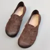 Chaussures décontractées pour hommes Slip on Modafers Sneakers d'été authentique en cuir masculin Barefoot Man Moccasins