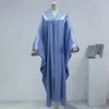 Ethnische Kleidung Muslim Abayas Smocking Sleeve Out Kaftans Frauen Jilbabs Strickjacke Mantel Islamisch Dubai Saudi Robe Türkisch