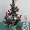 Flores decorativas 50/5pcs Ramas de bayas artificiales de Navidad