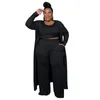 Kvinnor Tvåbitar byxor Casual Women Plus Size Tracksuits Fashion Sports Home Robe Coat Three Piece Passar Kläder stora storlekar för FEMA DHG6L