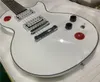 Yeni Özel Nadir Buckethead Studio Bariton Gitar Kırmızı Düğmesi Arcade Düğmesi Kill Switch Alpine Beyaz Elektro Gitar Guita7925049